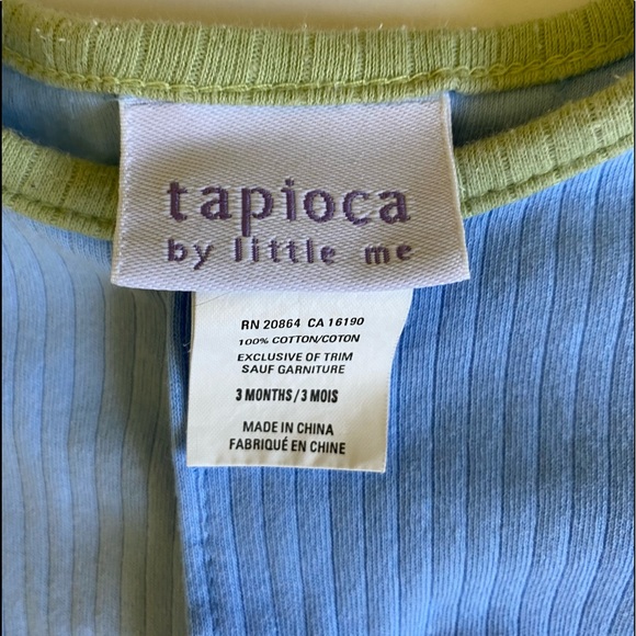 Tapioca by Little Me Colorblock Helicopter Airplane Flying Dogs Footie Size 3M - Picture 6 of 7